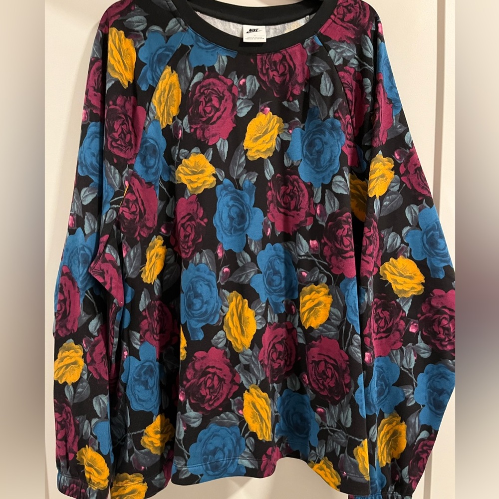 Nike Floral Sweatshirt - Black, Blue, Purple, Orange - Picture 4 of 6